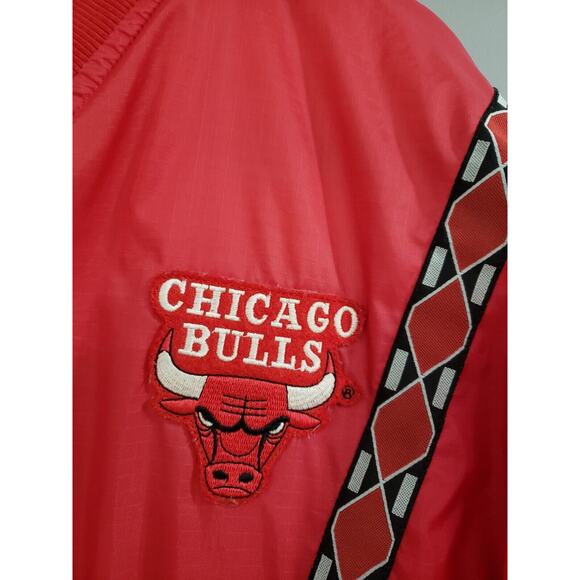 VINTAGE 90s NBA CHICAGO BULLS UNIQUE SPORTS TRIBAL PULLOVER JACKET SIZE XL - Picture 4 of 7